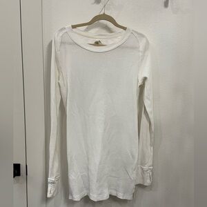 Free People Classic White Long Sleeve Top